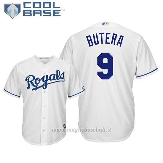 Maglia Baseball Uomo Kansas City Royals Drew Butera Cool Base Majestic 1ªBianco